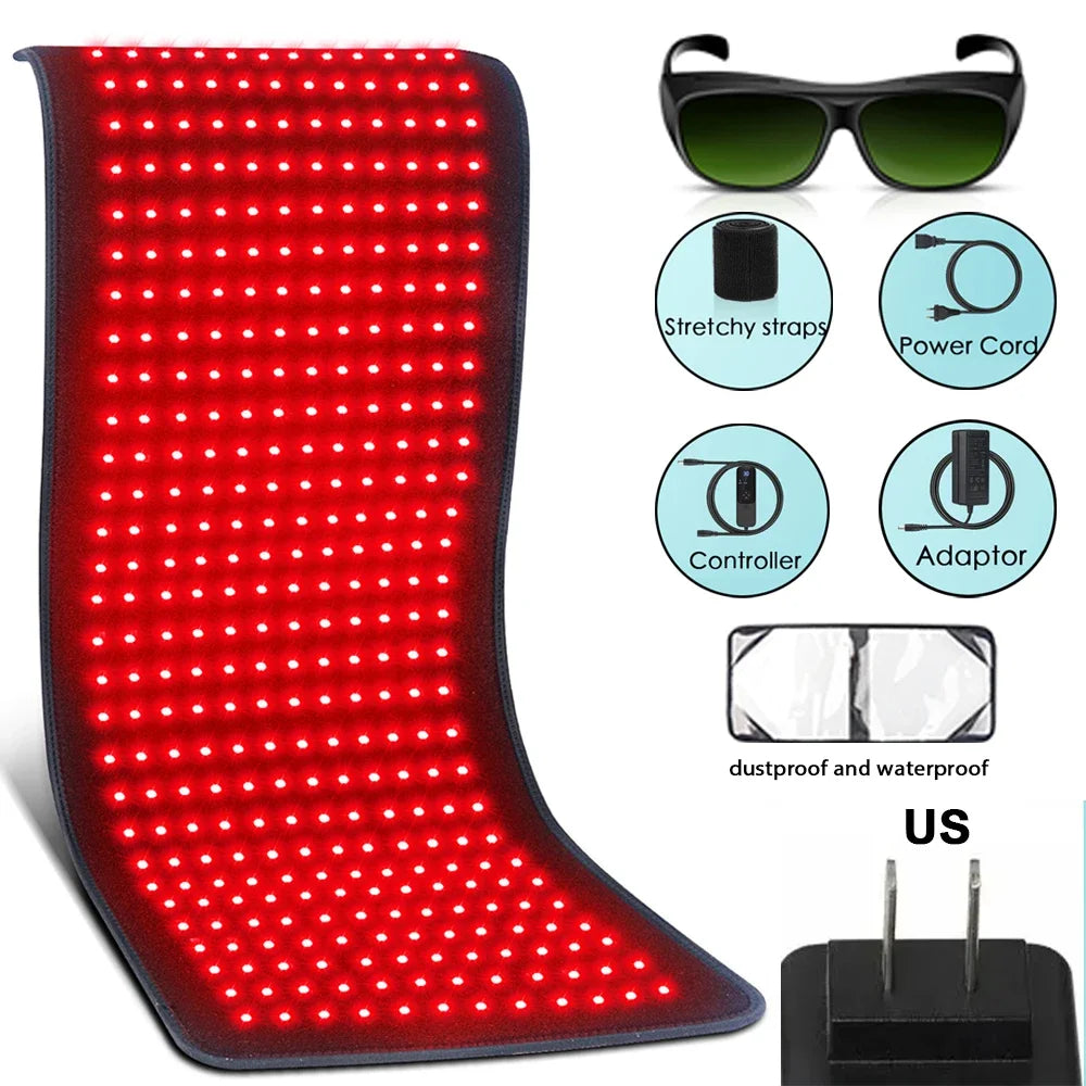 Red Light Therapy Heating Pad Waist Back Shoulder Muscle Pain Relief Relax Infrared Light For Body Device Cushion 850nm