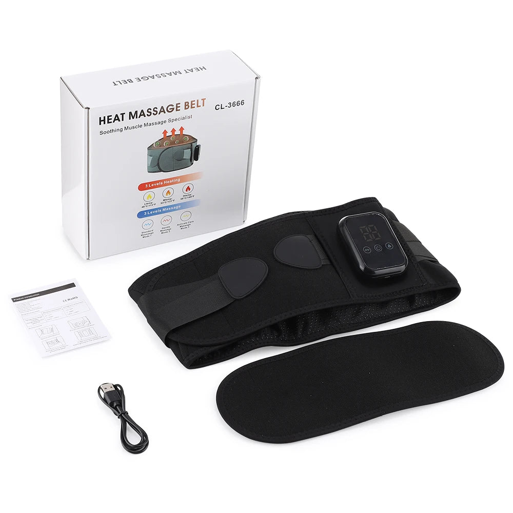 Heating Vibration Lower Back Massager Belt