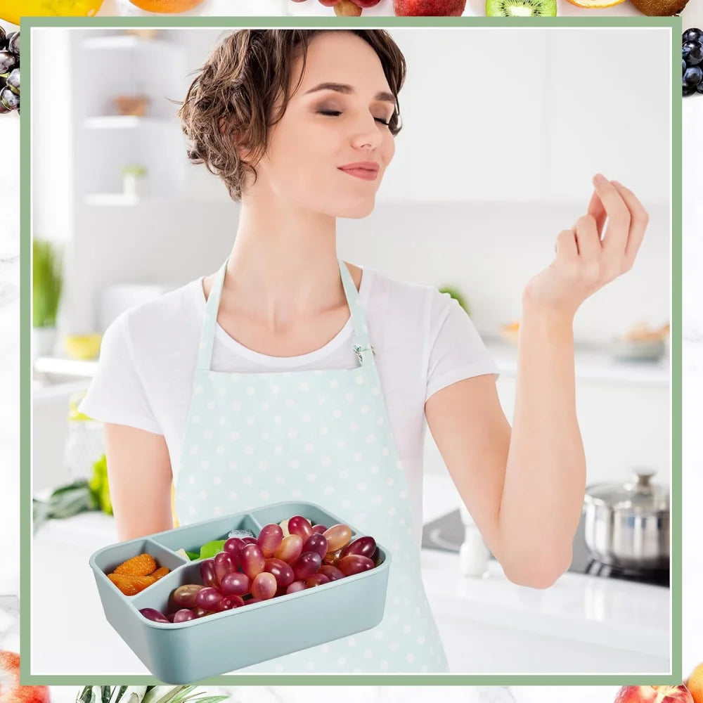 Eco-Friendly Leak-Proof Silicone Lunch Box with 4 Compartments
