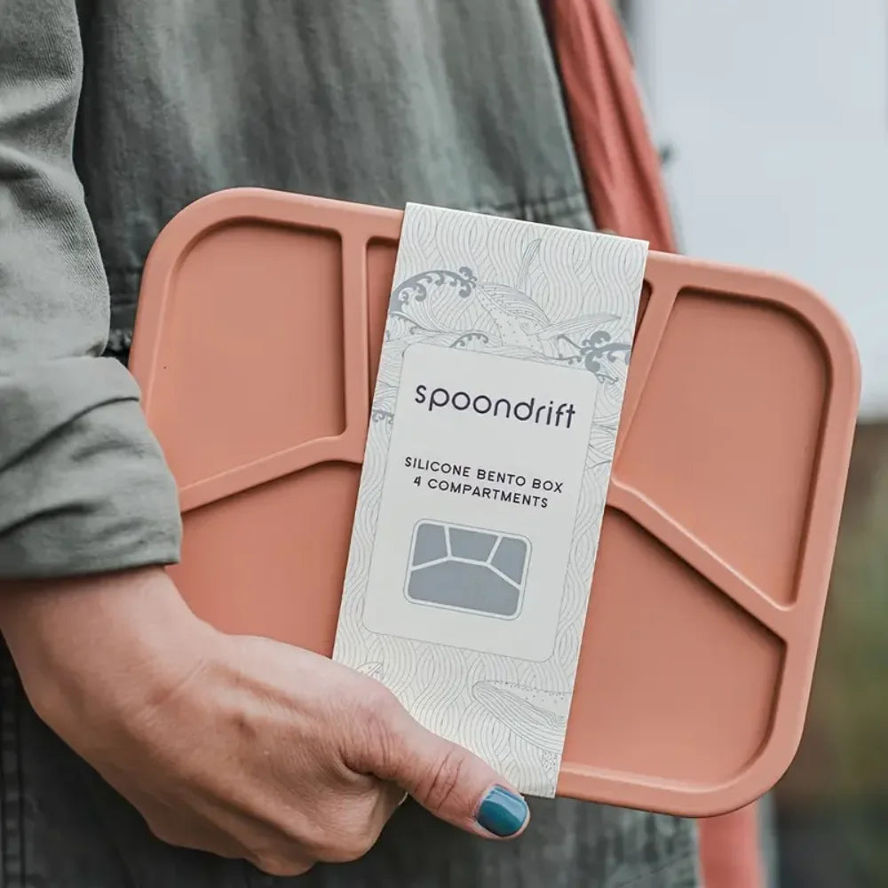 Eco-Friendly Leak-Proof Silicone Lunch Box with 4 Compartments