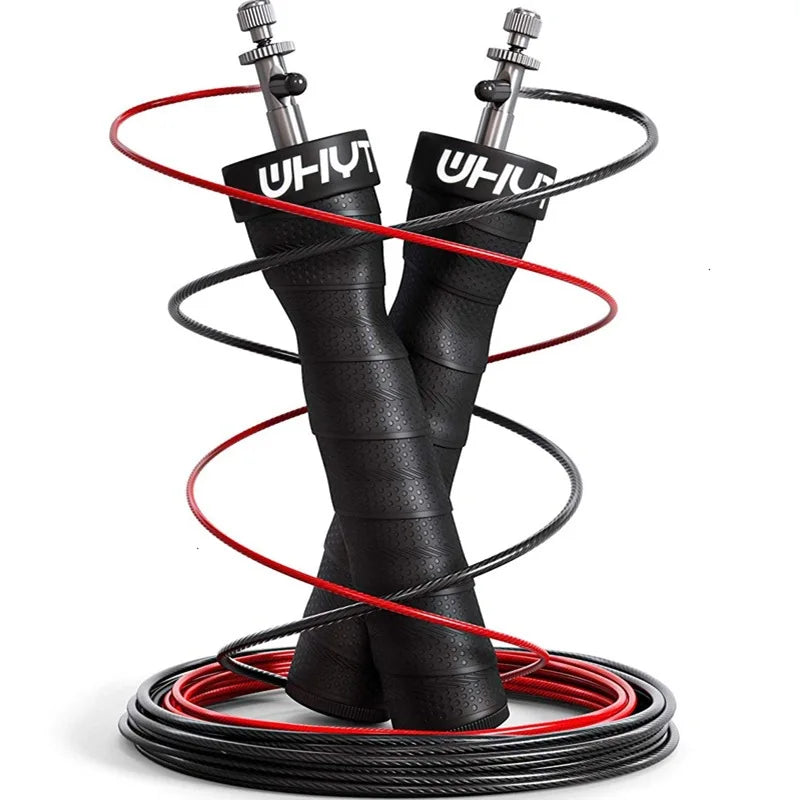 Pro Crossfit Jump Rope with Ball Bearings – Speed Skipping Rope for Training & Cardio