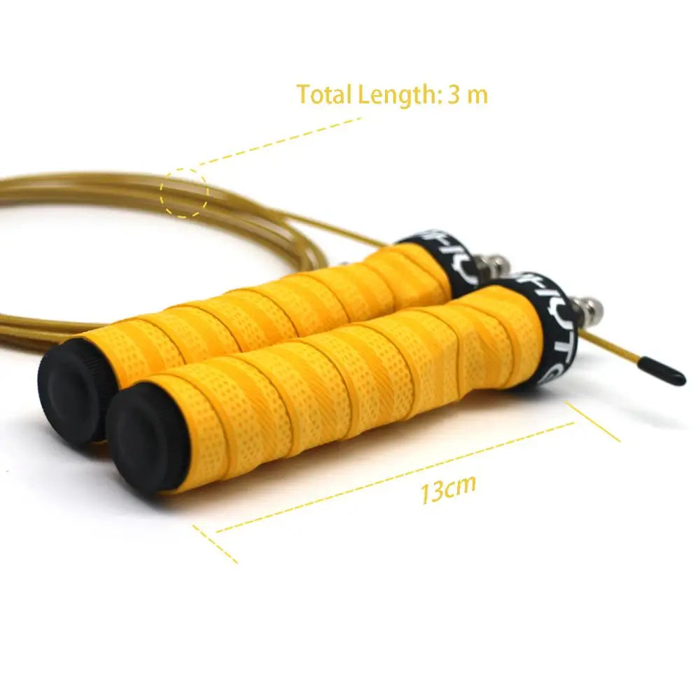 Pro Crossfit Jump Rope with Ball Bearings – Speed Skipping Rope for Training & Cardio