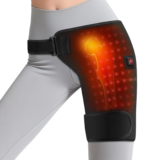 Infrared Heated Hip & Thigh Support Brace with 660nm Red Light