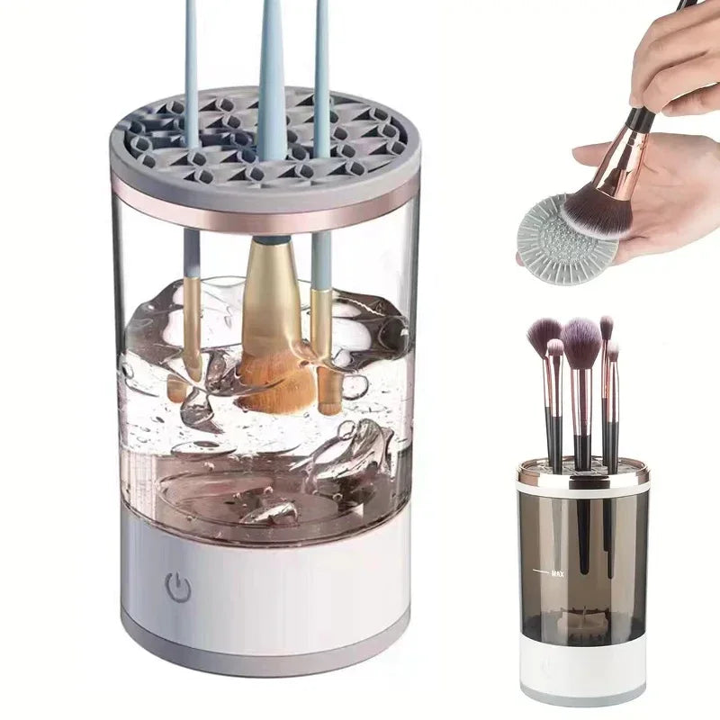 USB Plug Portable Electric Makeup Brush Cleaner with Rubber Makeup Machine Electric USB Quick Cleaner Cleaning Brush