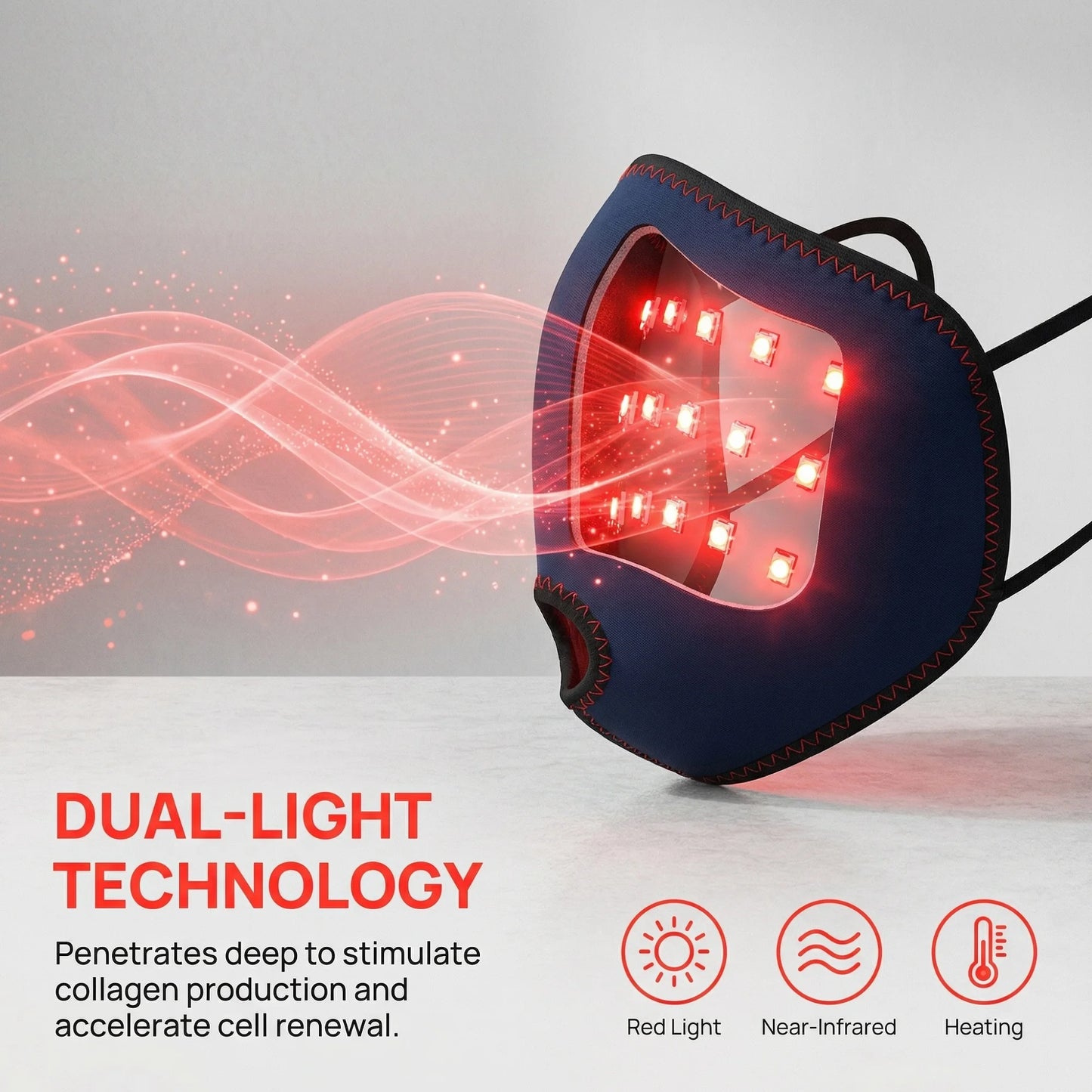 Red Light Heated Nasal Massager for Sinus & Allergy Relief