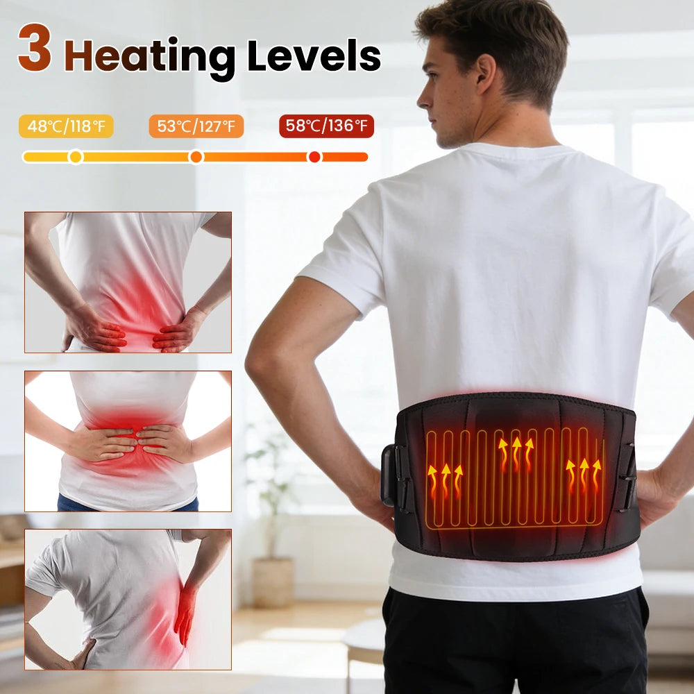 Heating Vibration Lower Back Massager Belt