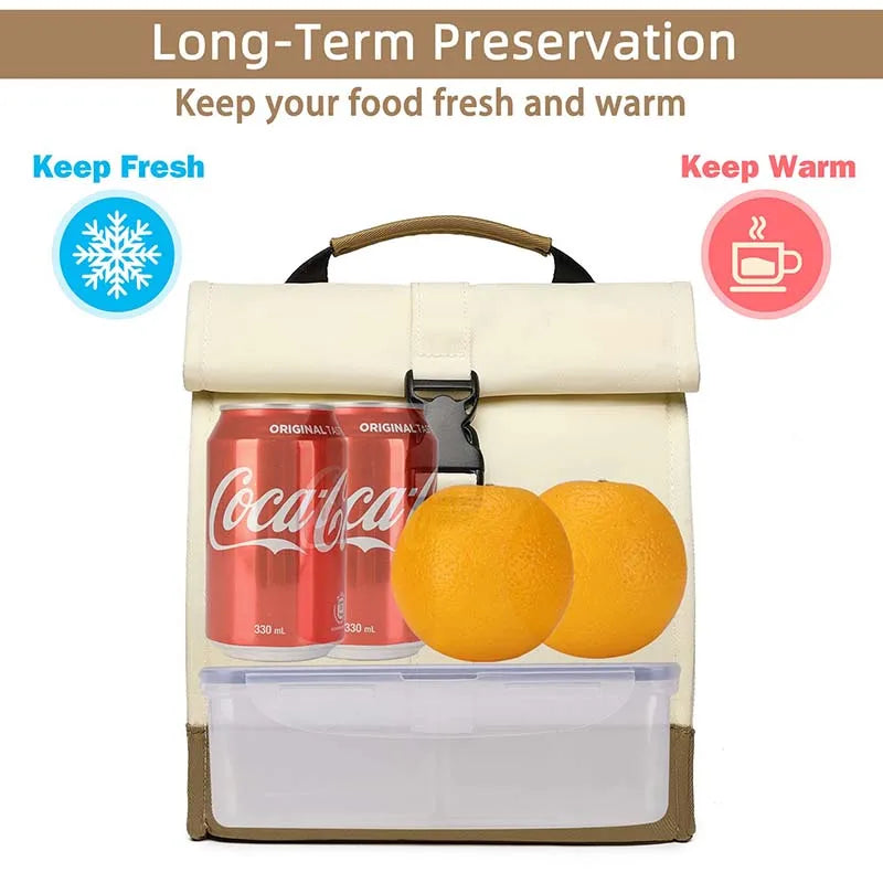 Women's Insulated Lunch Bag — Leakproof Foldable Tote