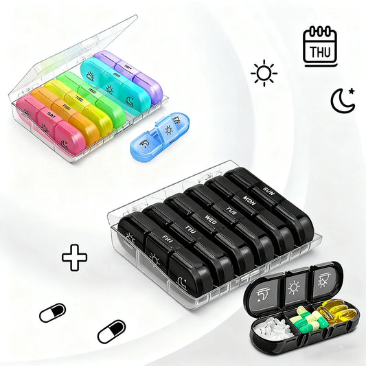 7-Day Pill Organizer – 21-Grid 3x Daily Travel Medication Box