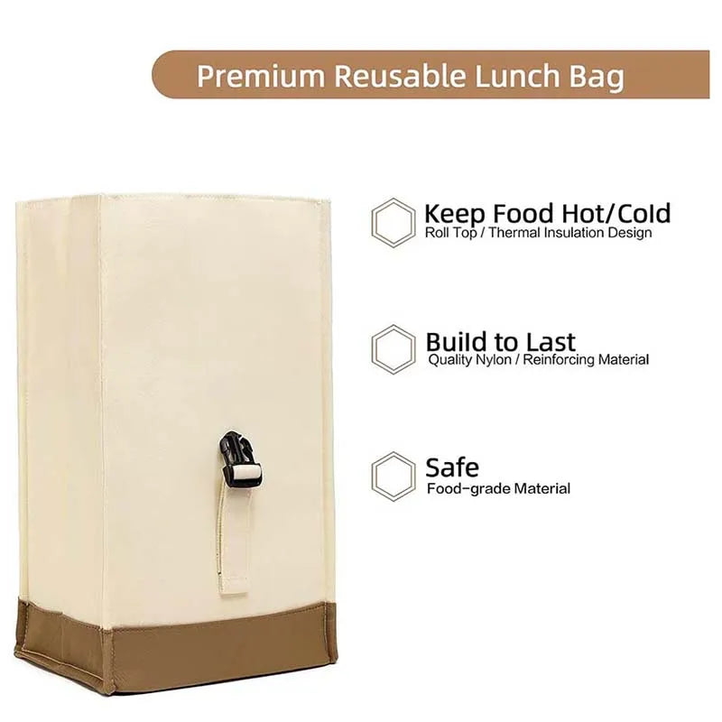 Women's Insulated Lunch Bag — Leakproof Foldable Tote