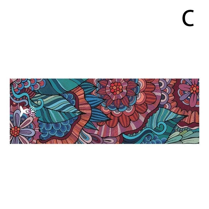 Non-Toxic Printed Yoga Mat Towel | Sweat-Absorbent & Non-Slip