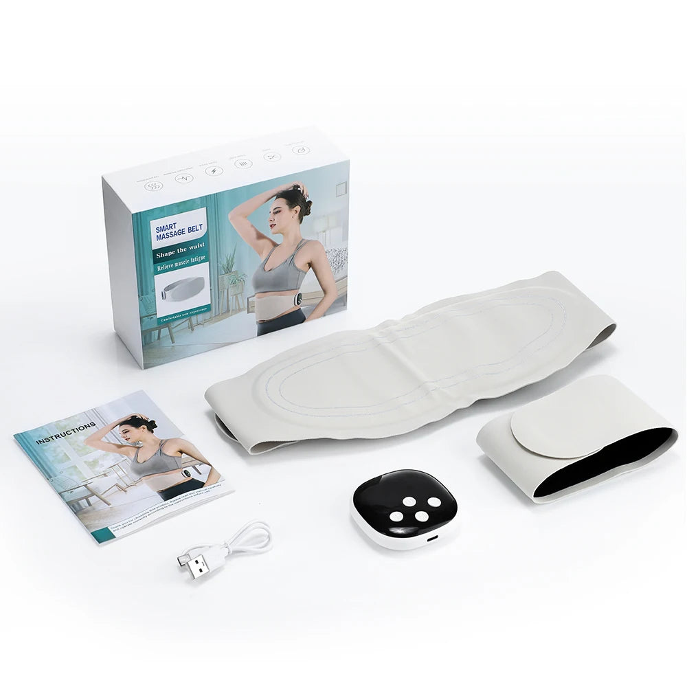 Electric/Rechargeable Heated Massager Belt – EMS Heat Therapy for Back Pain & Muscle Relief