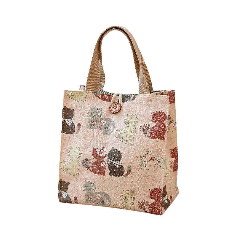 Large Capacity Bento Lunch Bag — Insulated Handbag Style