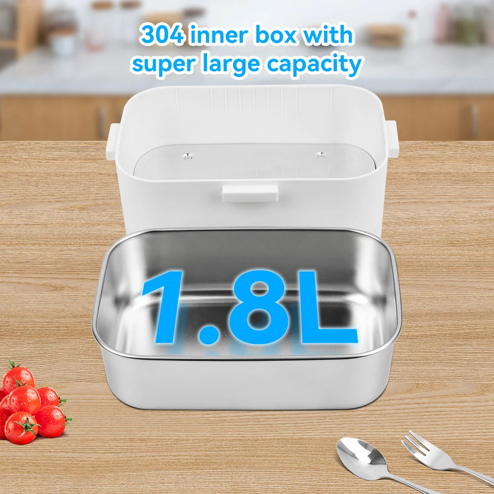 New Electric Lunch Box 80W Portable  Food Heater Bowl 1.8L for Car Truck Homes Offices Dining Box Microwave Oven EU US Plug
