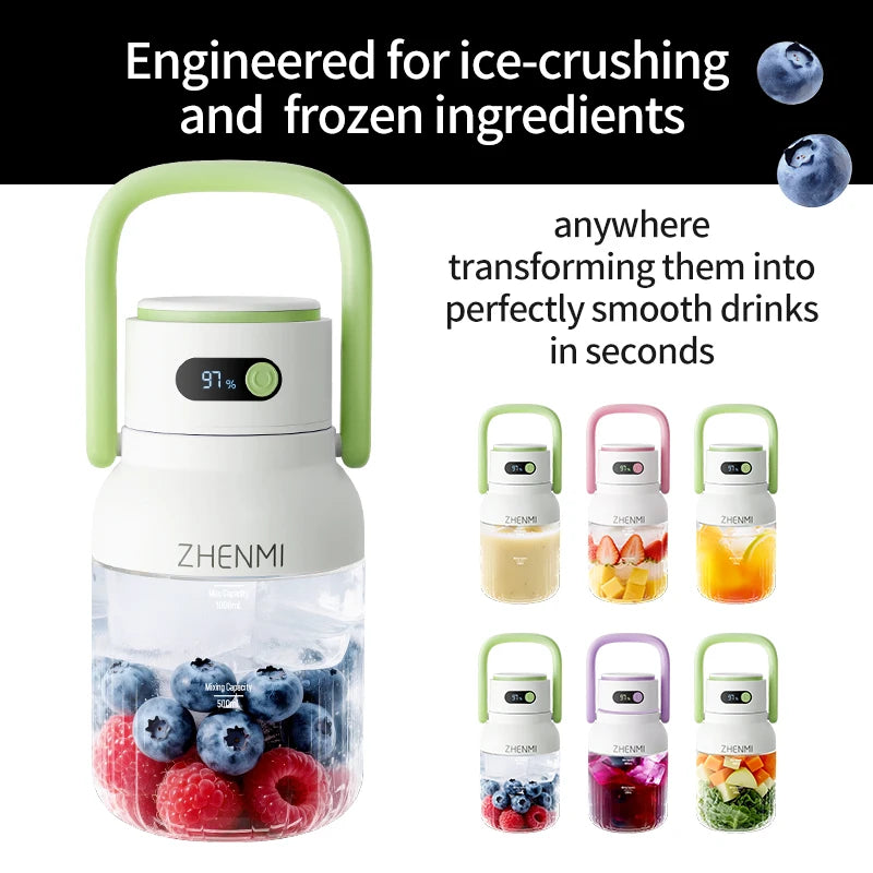 Holidays and Birthdays BPA-Free Cordless Rechargeable Blender Easy to Clean Portable - Handle for easy of carrying; Multiple Colors available