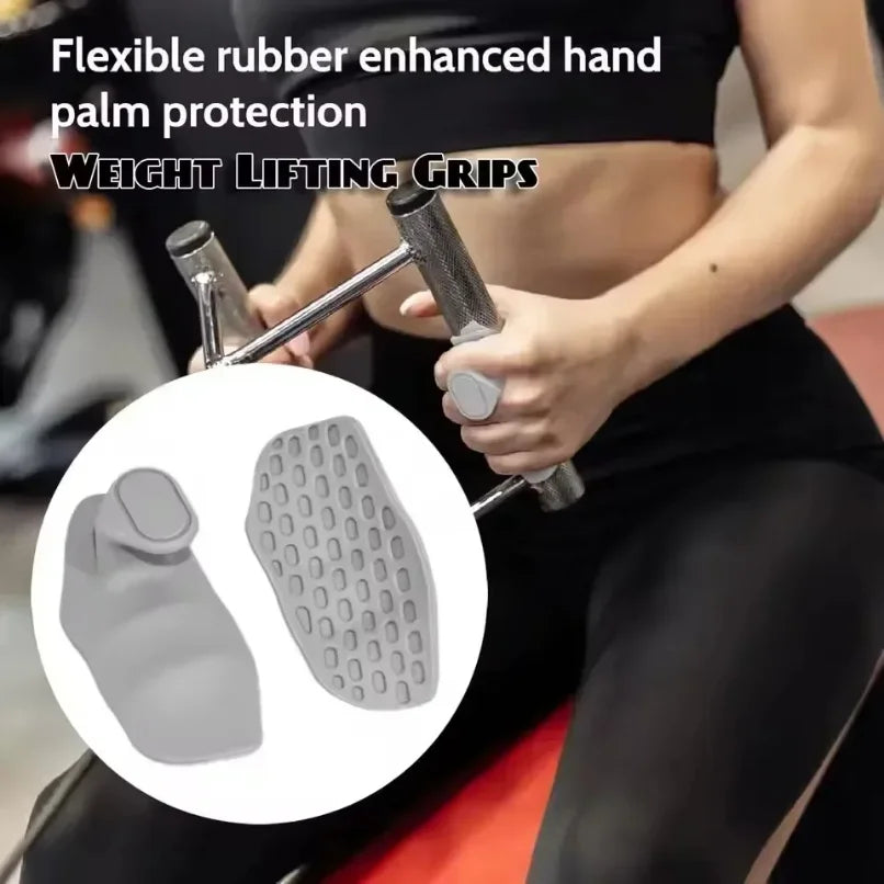 Silicone Palm Grips for Weightlifting – Non-Slip Gym Hand Grips for Barbells & Dumbbells