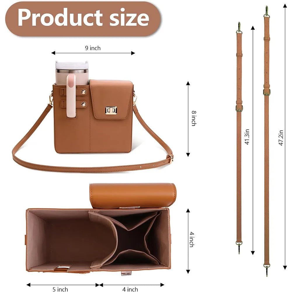 Crossbody Water Bottle Holder Bag