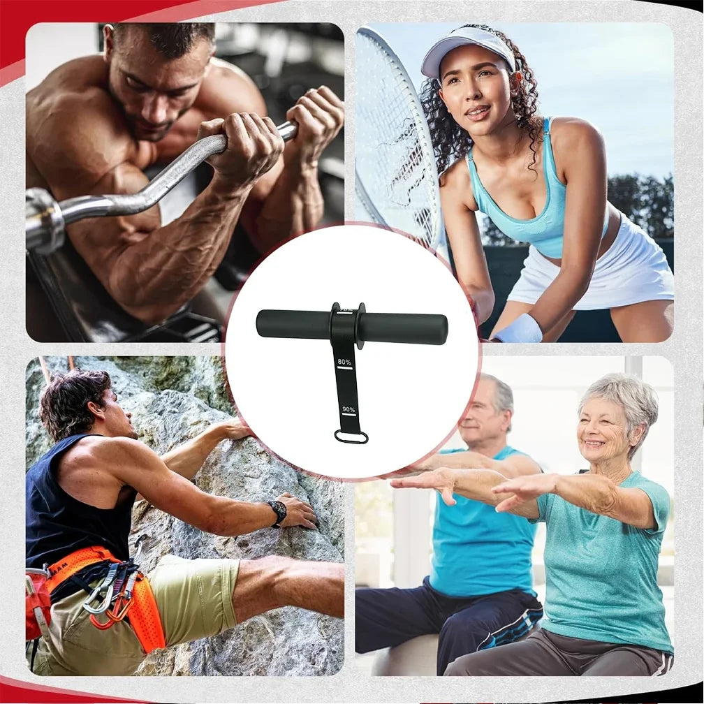 Wrist Roller Forearm Strength Trainer and Home gym 'barbell substitute' – Non-Slip Handle & Adjustable Belt