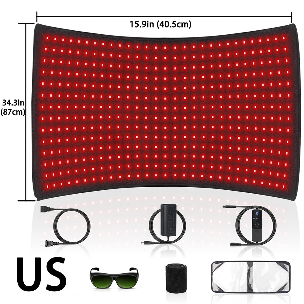 Red Light Therapy Heating Pad Waist Back Shoulder Muscle Pain Relief Relax Infrared Light For Body Device Cushion 850nm