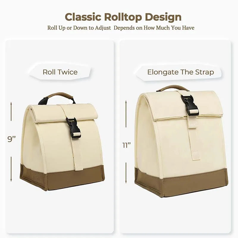 Women's Insulated Lunch Bag — Leakproof Foldable Tote
