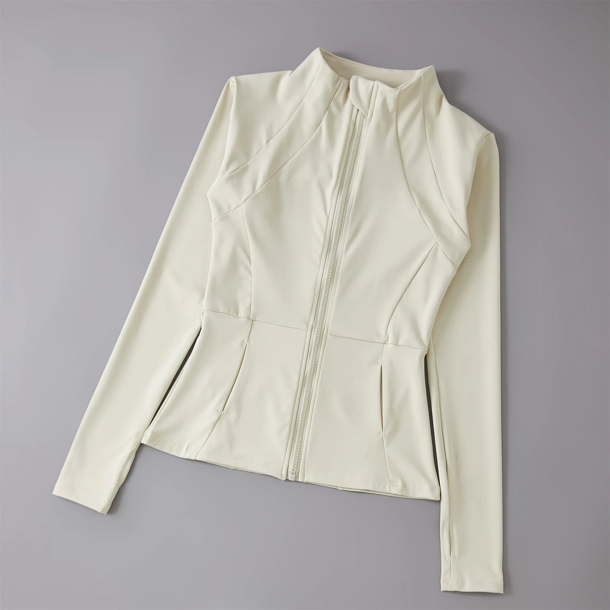 Women’s Zip-Up Workout Jacket – Long Sleeve