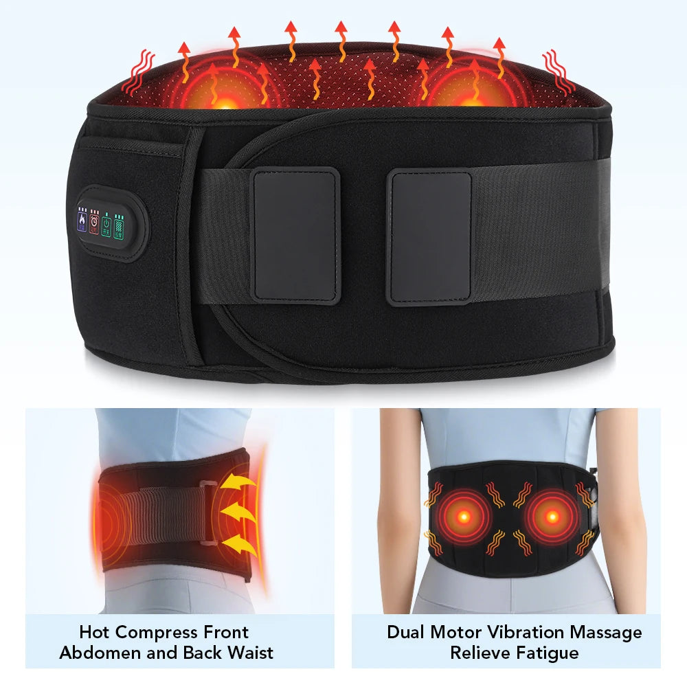Heating Vibration Lower Back Massager Belt