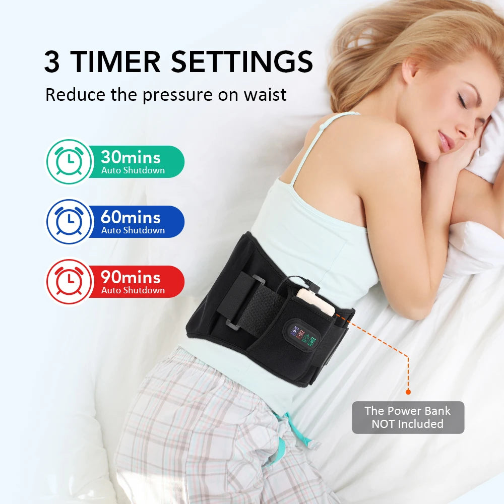 Heating Vibration Lower Back Massager Belt