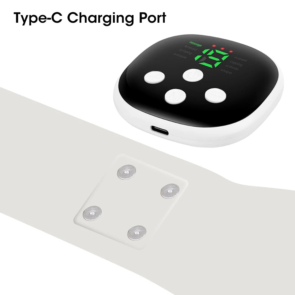 Electric/Rechargeable Heated Massager Belt – EMS Heat Therapy for Back Pain & Muscle Relief