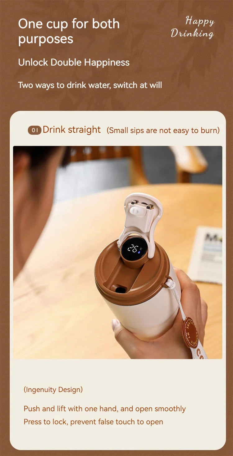 Smart Temperature Display Travel Tumbler – 15 oz