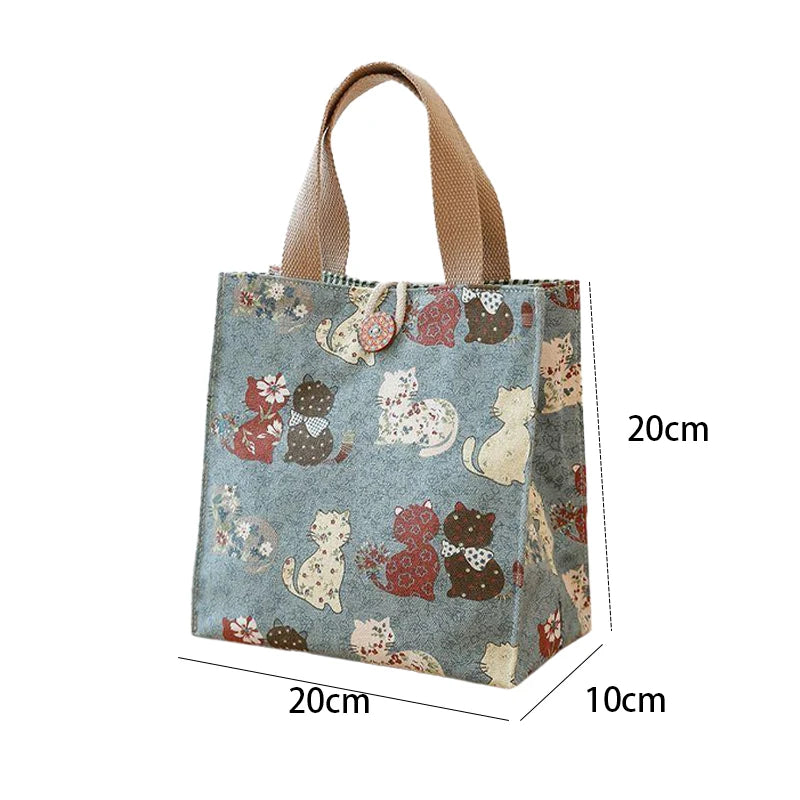 Large Capacity Bento Lunch Bag — Insulated Handbag Style