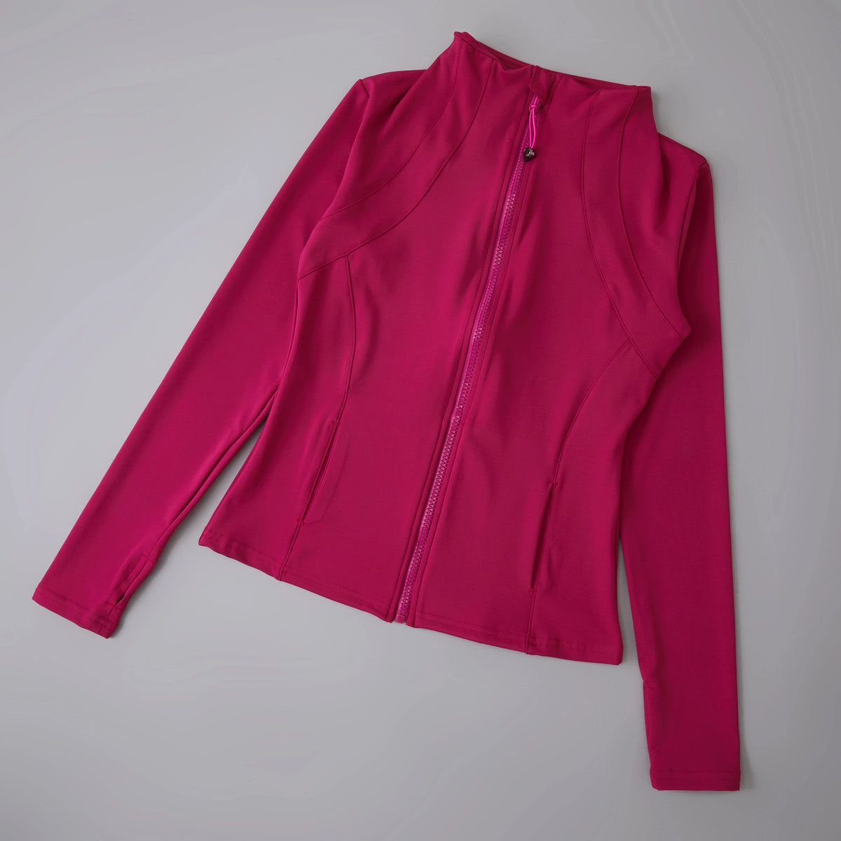 Women’s Zip-Up Workout Jacket – Long Sleeve