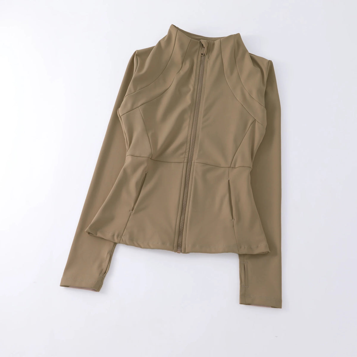Women’s Zip-Up Workout Jacket – Long Sleeve