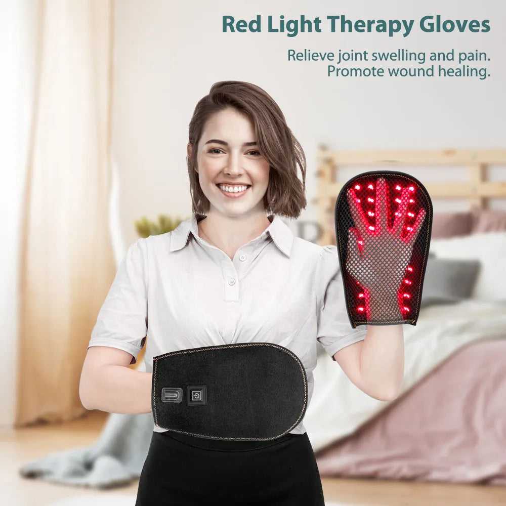 Red Light Therapy Glove — 660nm & 850nm Infrared Hand Pain Relief