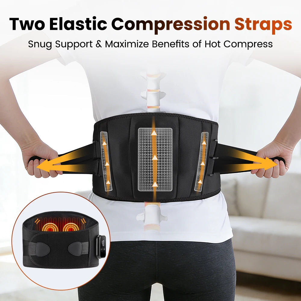 Heating Vibration Lower Back Massager Belt