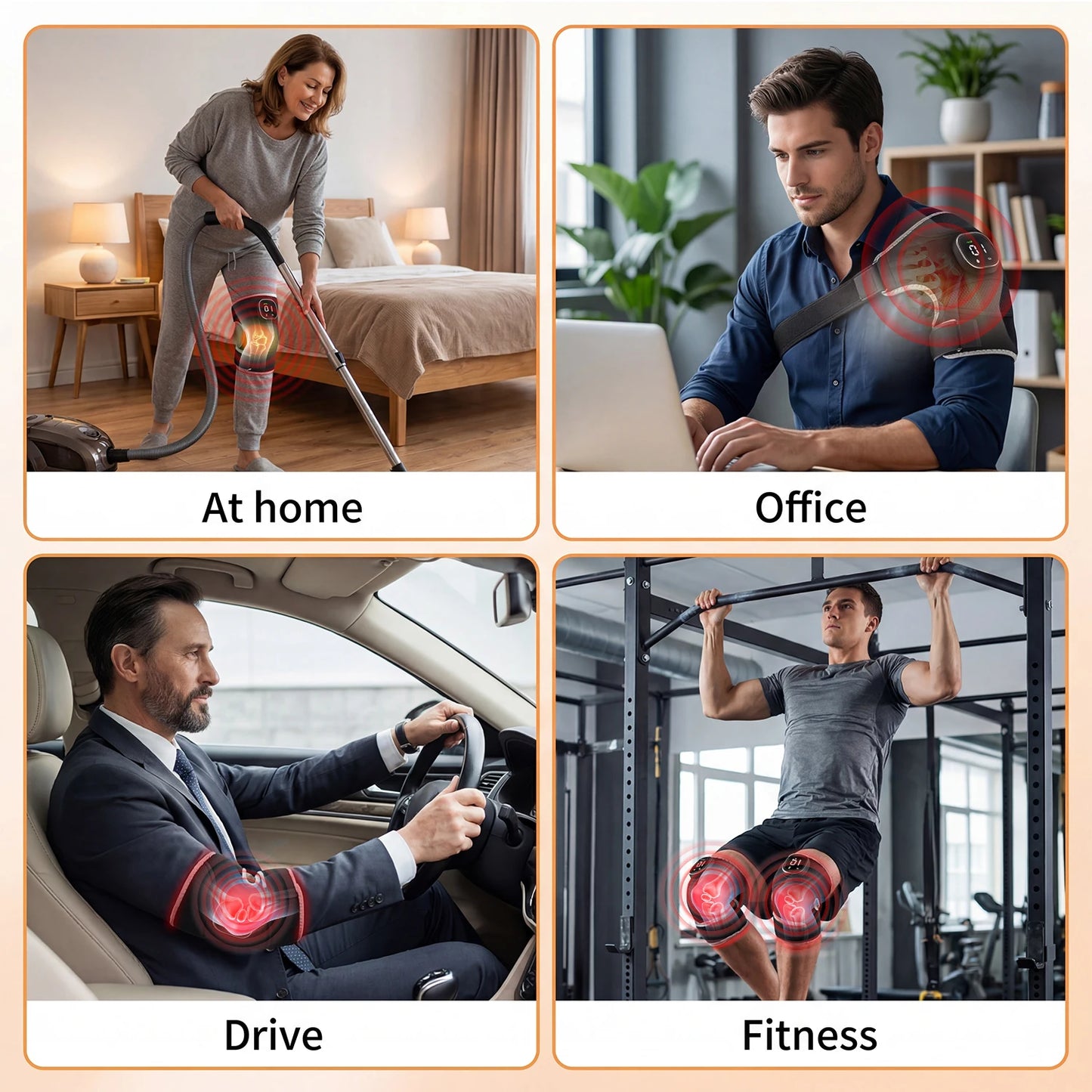 3-in-1 Red Light Therapy Knee & Joint Massager Brace