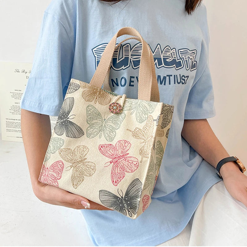 Large Capacity Bento Lunch Bag — Insulated Handbag Style