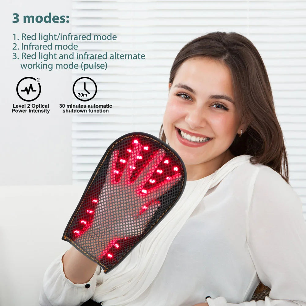 Red Light Therapy Glove — 660nm & 850nm Infrared Hand Pain Relief