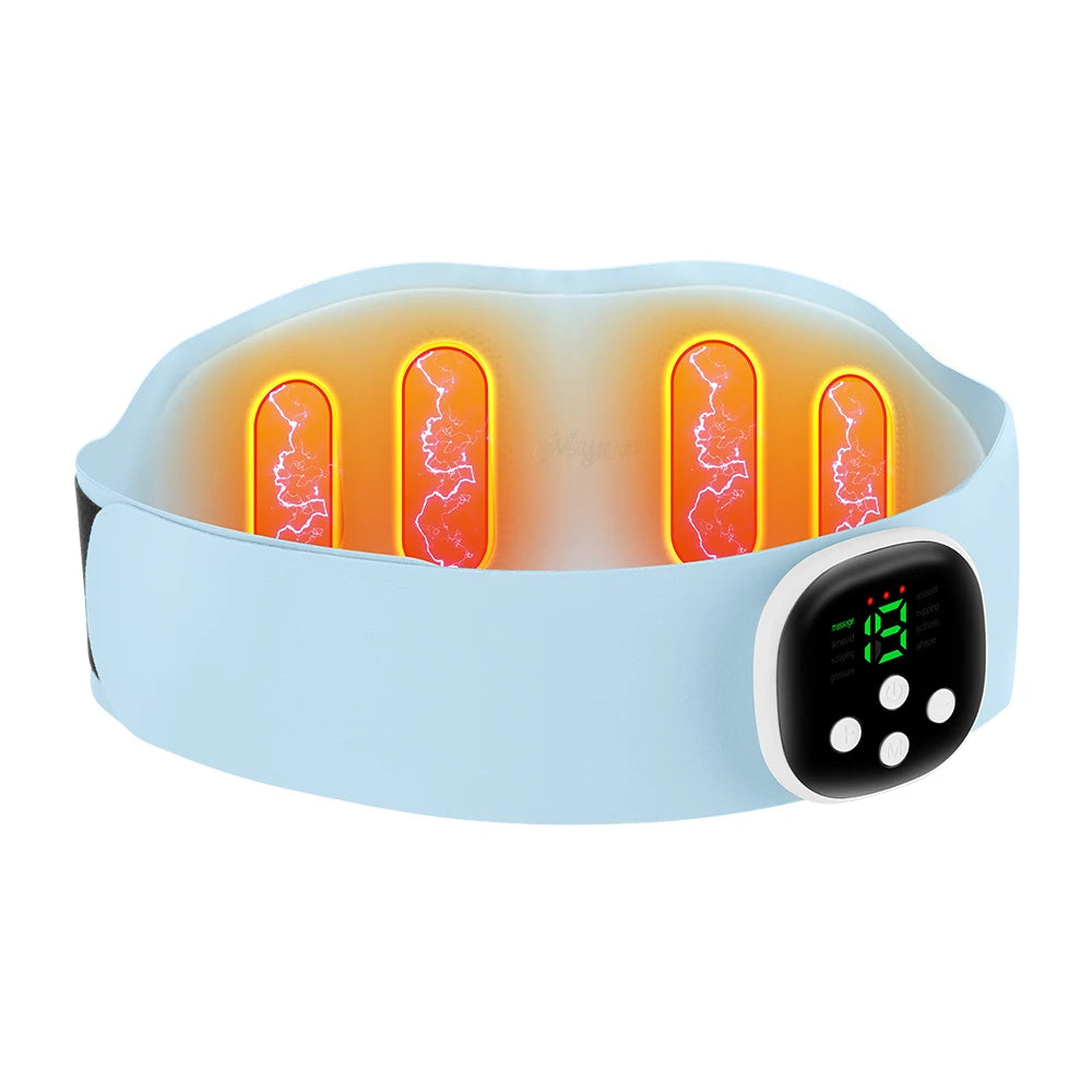 Electric/Rechargeable Heated Massager Belt – EMS Heat Therapy for Back Pain & Muscle Relief