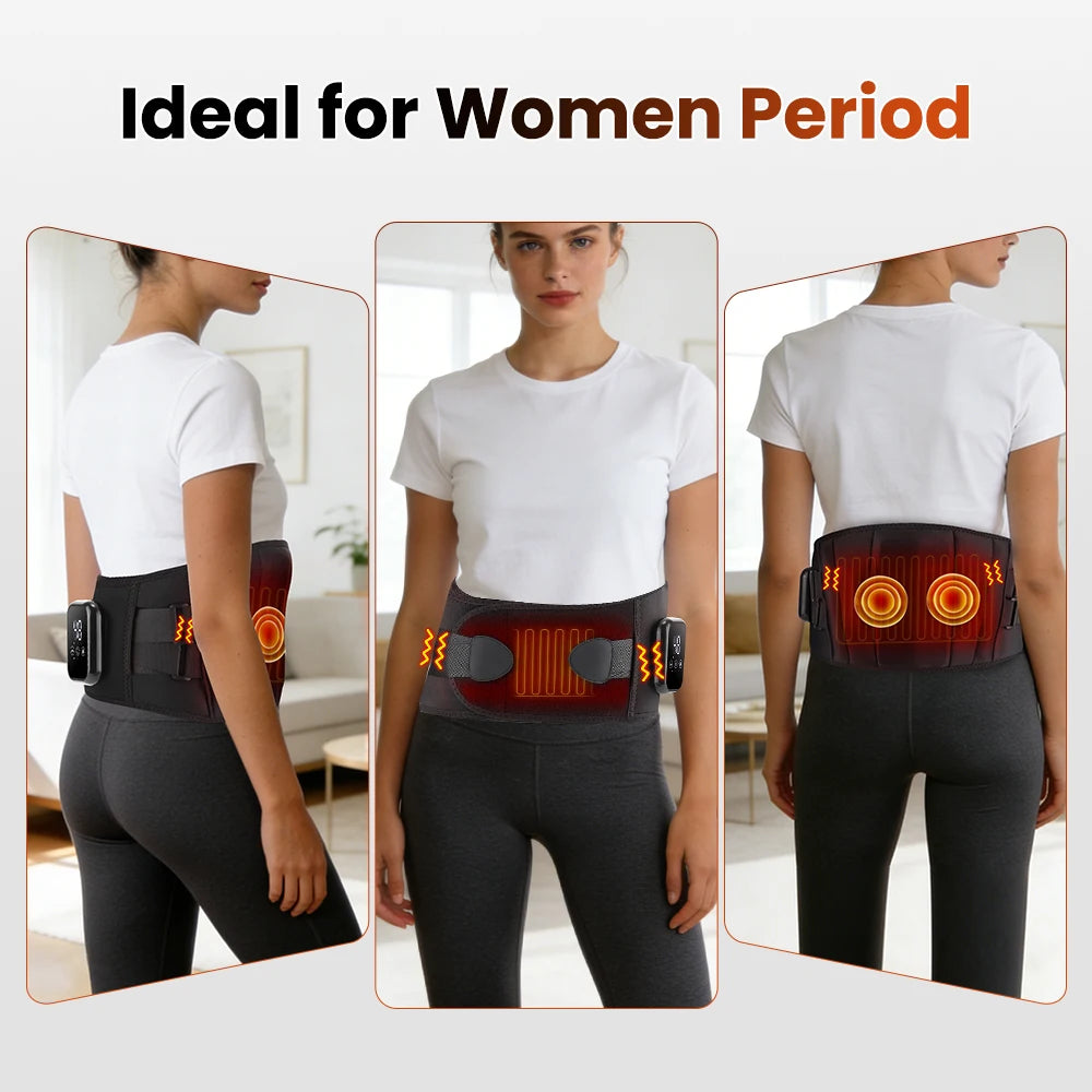 Heating Vibration Lower Back Massager Belt