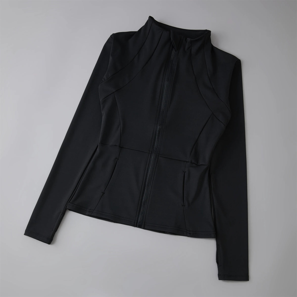 Women’s Zip-Up Workout Jacket – Long Sleeve
