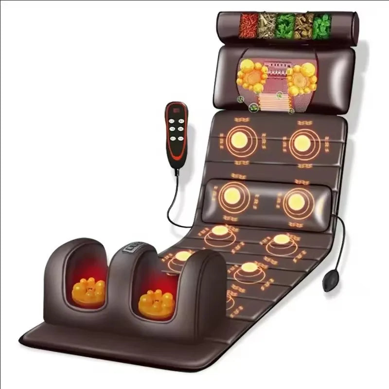 Full Body Vibrating Massage Mattress with Heat – 96-Head Electric Massager