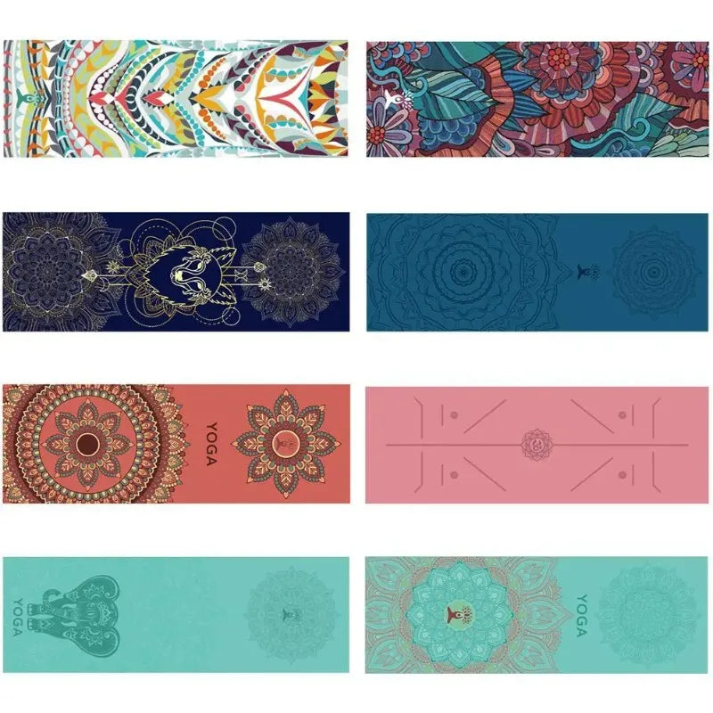 Non-Toxic Printed Yoga Mat Towel | Sweat-Absorbent & Non-Slip