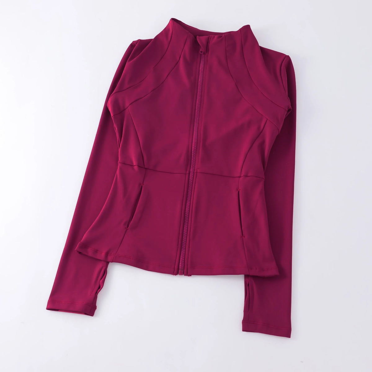 Women’s Zip-Up Workout Jacket – Long Sleeve