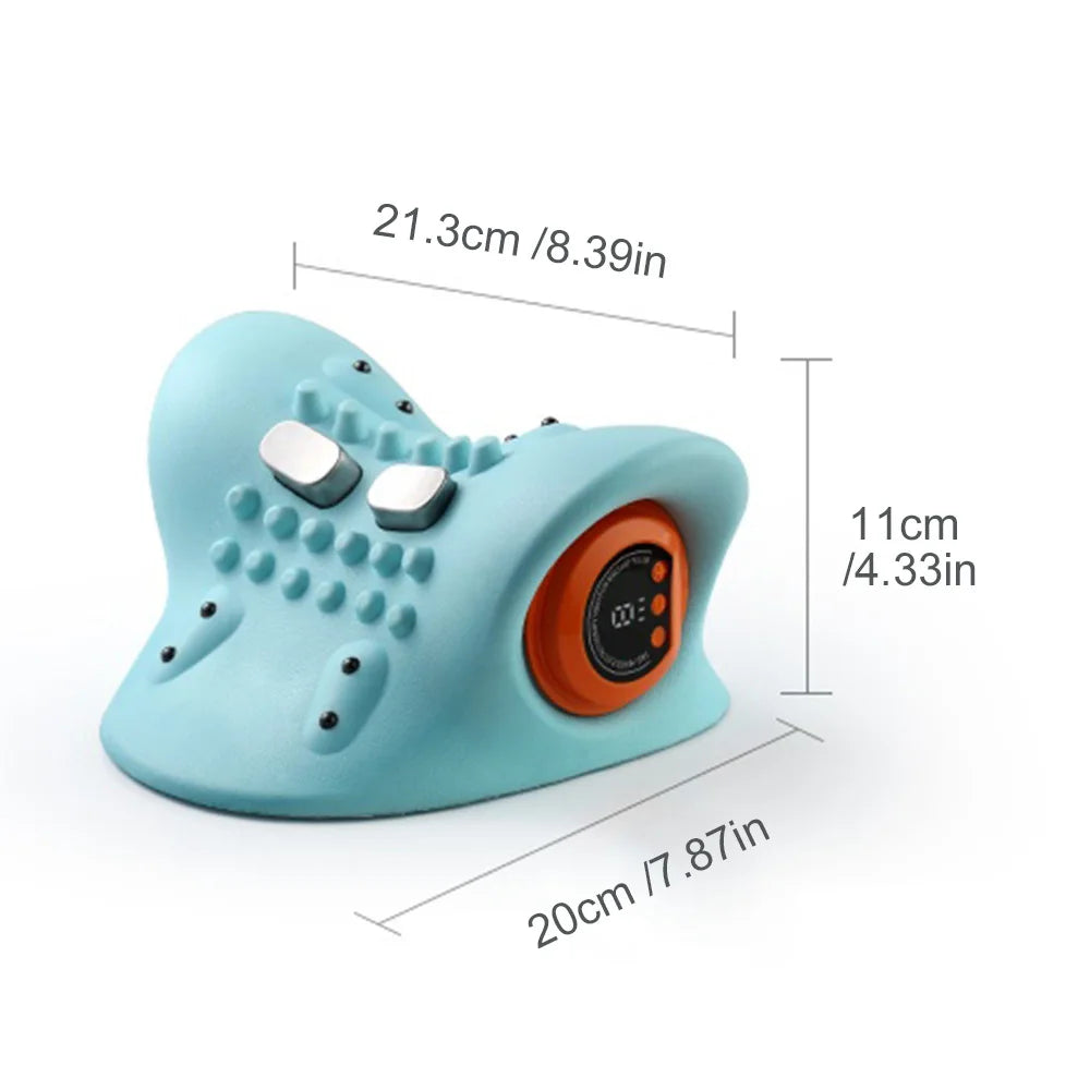 EMS Cervical Neck Massager & Traction Pillow with Heat