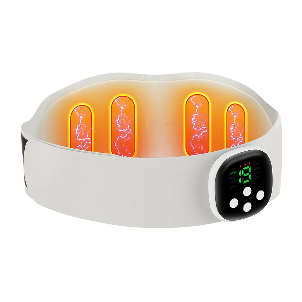 Electric/Rechargeable Heated Massager Belt – EMS Heat Therapy for Back Pain & Muscle Relief
