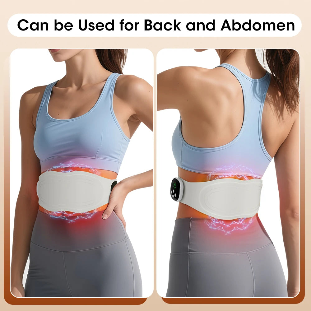 Electric/Rechargeable Heated Massager Belt – EMS Heat Therapy for Back Pain & Muscle Relief