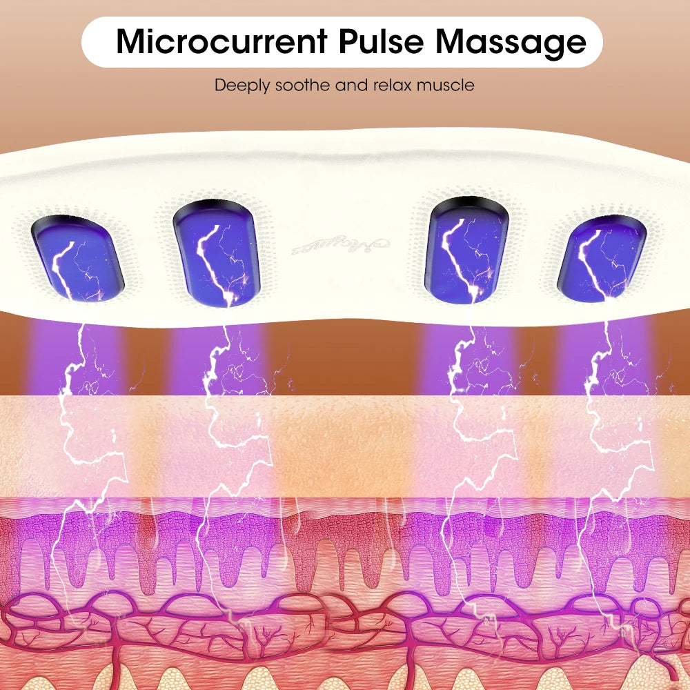 Electric/Rechargeable Heated Massager Belt – EMS Heat Therapy for Back Pain & Muscle Relief