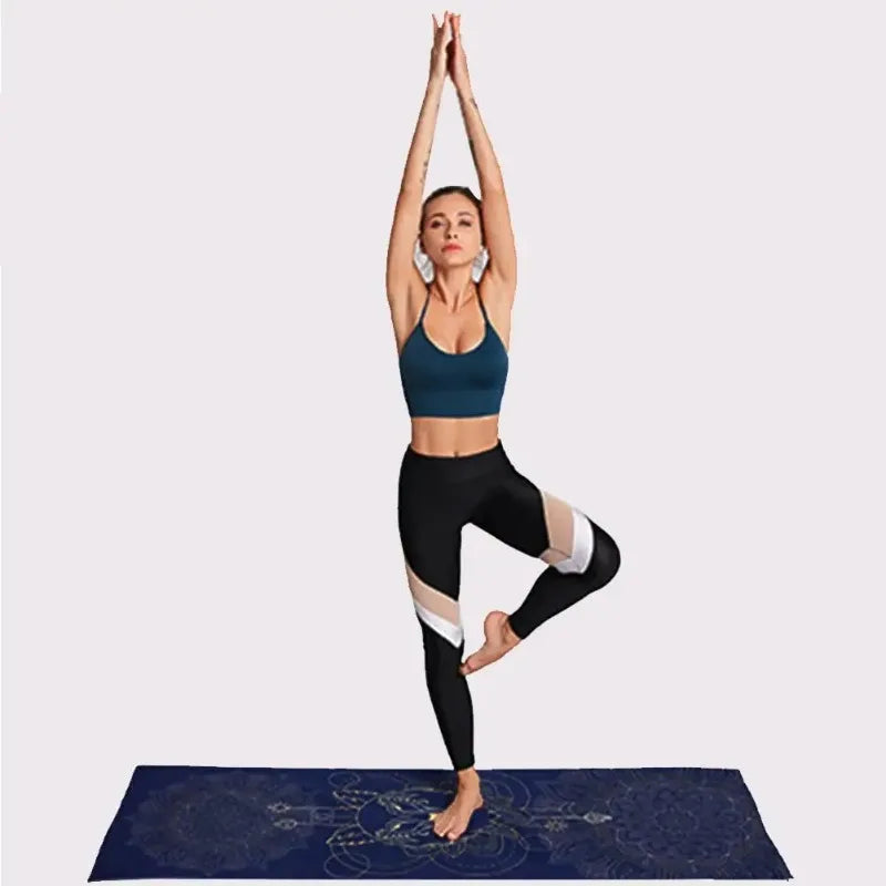 Non-Toxic Printed Yoga Mat Towel | Sweat-Absorbent & Non-Slip