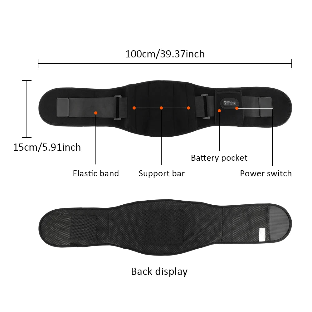 Heating Vibration Lower Back Massager Belt