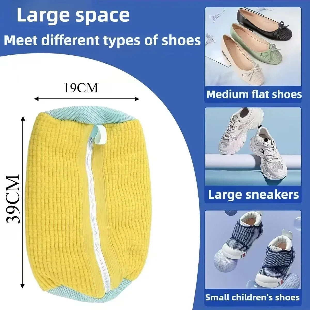 Padded Shoe Washing Bag for Washing Machines