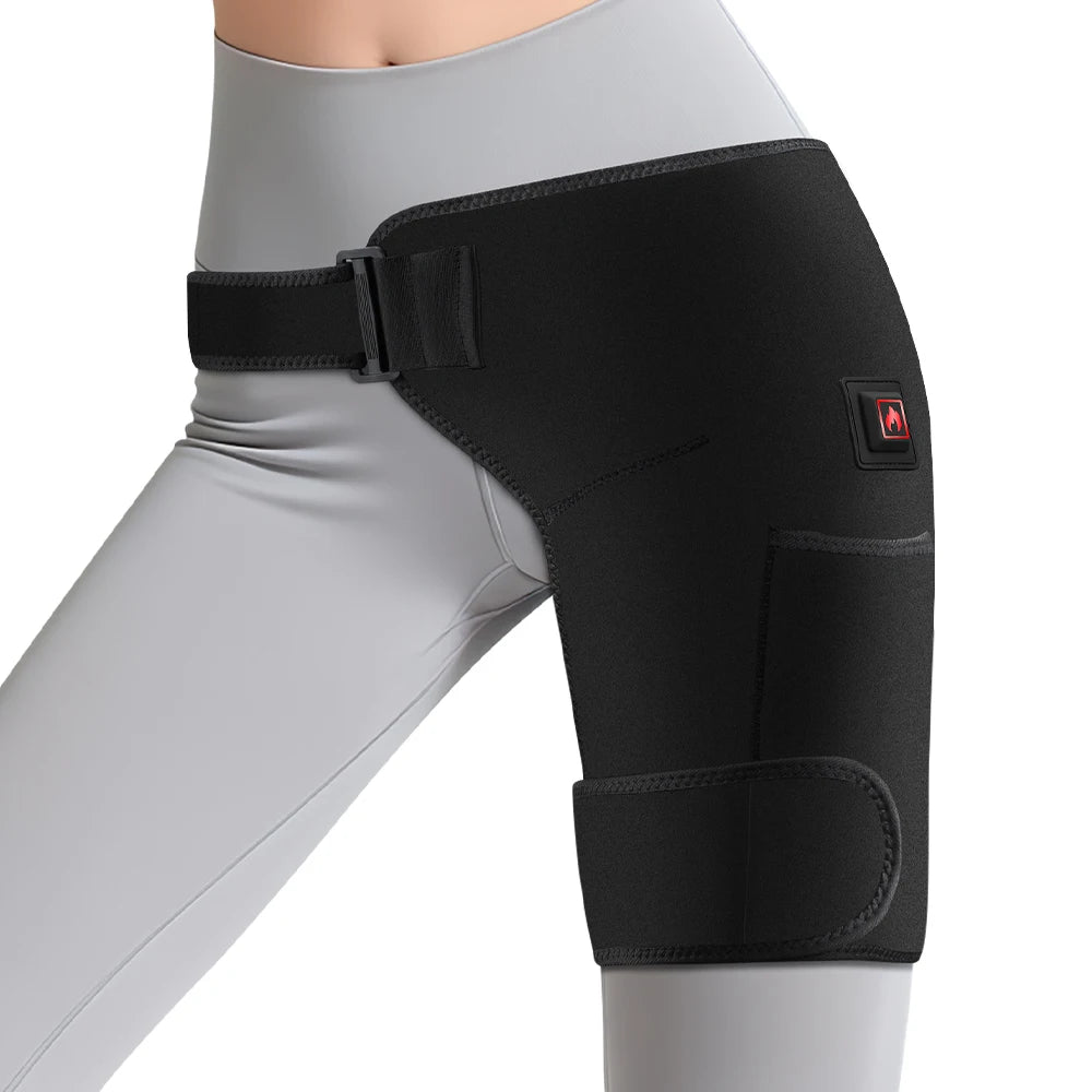 Infrared Heated Hip & Thigh Support Brace with 660nm Red Light